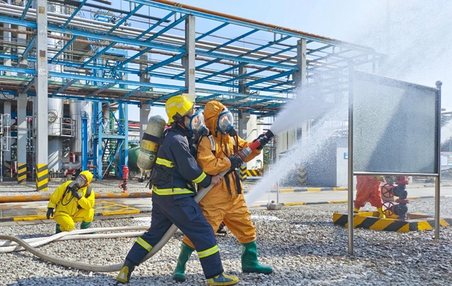 防災減災日，股份公司開展地震次生災害應急演練(圖2)