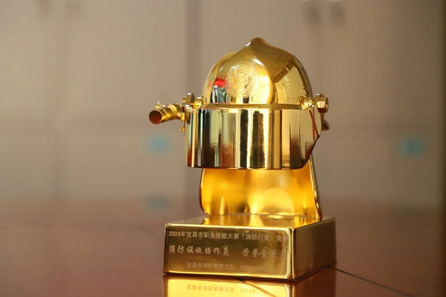 第一！股份公司鄢陽獲頒宜昌市消防設施操作員“榮譽金頭盔”(圖2)